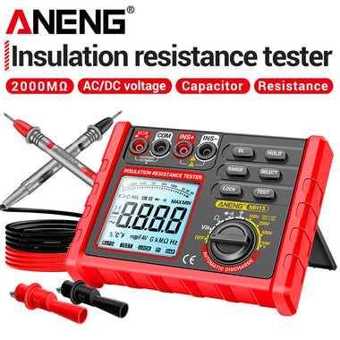 ANENG MH15 Insulation Resistance Tester Digital Megohmmeter AC/DC Voltage 0-750V/1000V Capacitance 0-60mF High Accuracy Multimeter 6000 Counts