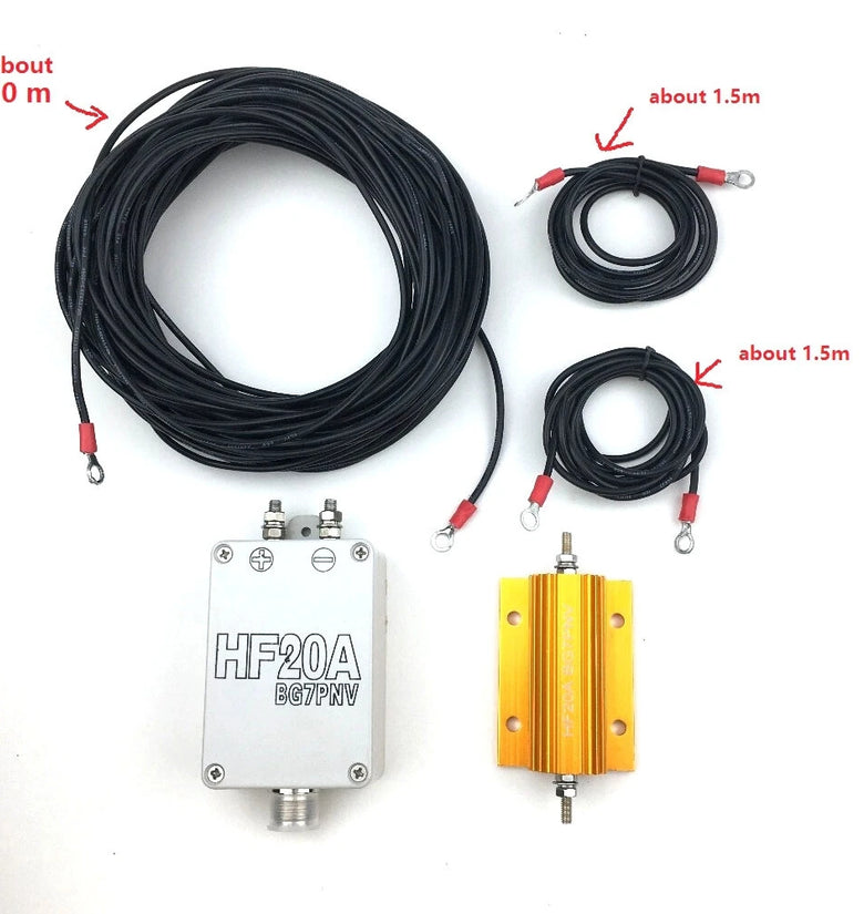 HF20A Short Wave Full-Length Single-Line Traveling Wave Antenna 1000W Max Power 0-800KM Range SWR<2.0 High Radiation Efficiency Portable