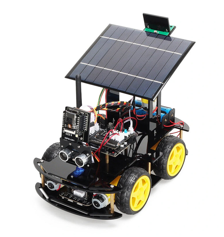 TSCINBUNY Solar ESP32-32 Camera Programming Education Robot Car IoT Ultrasonic Intelligent Programming Robot