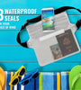 Outdoor Waterproof Transparent PVC Screen Touch Phone Waist Bag with Adjustable Strap Valuables Dry for Diving Surfing Swimming Kayaking Boating