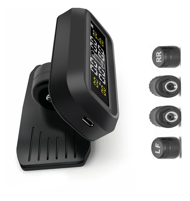 Car TPMS Tire Pressure Monitor Solar Wireless External Display External Tire Pressure Monitoring System