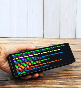 Color LED Music Spectrum Electronic Clock RGB LEDs USB Voice Control Rhythm Light 1624RGB Pickup Atmosphere Level Indicator