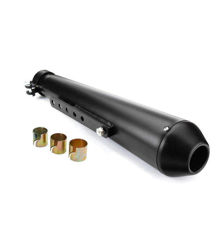 Motorcycle Cafe Racer Exhaust Muffler Pipe with Sliding Bracket Universal