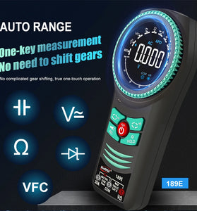 WinAPEX 189E Auto Range Smart Rotary Multimeter High Precision 5999 Counts DC/AC Voltage Current Resistance Capacitance Frequency Temperature Overload Protection