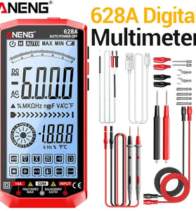 ANENG 628A Multimeter Tester 6000 Count True RMS Digital Rechargeable AC DC Voltage Current Capacitance Resistance NCV Auto-ranging High Definition Screen Adjustable