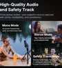 Ulanzi U-Mic 2.4G Stereo Wireless Microphone 100m Pickup 20 Hours Recording for DSLR IOS Android PC Live Streaming Interview