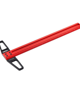 ENJOYWOOD VEIKO Series TS Imperial 12 to 30 Inch Aluminum Alloy Precision Woodworking Scriber Positioning Marking T Ruler 1/16 Inch Per Hole
