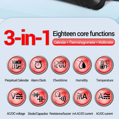 ANENG 613Pro Smart Multimeters DC/AC Voltage Capacitor Tester 4000 Counts 10A Current 600V Voltmeter Test Alarm Clock Set Tools