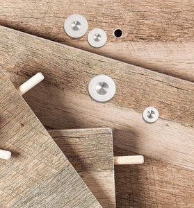 Alloy Steel Dowel and Tenon Center Transfer Plugs 20 Pieces 1/4 Inch Silver Durable Easy to Use for Precise Woodworking Projects