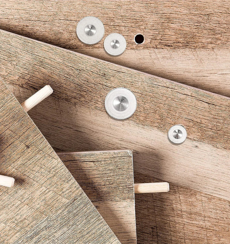 Alloy Steel Dowel and Tenon Center Transfer Plugs 20 Pieces 1/4 Inch Silver Durable Easy to Use for Precise Woodworking Projects