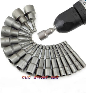 14 Piece Set/9 Piece Set Non-magnetic Combination Socket Set Electric Hexagon Screwdriver Head Screw Insert Pneumatic Screwdriver Socket Head