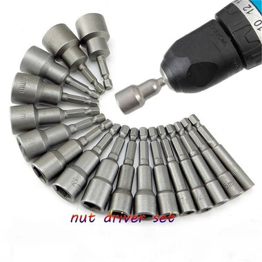 14 Piece Set/9 Piece Set Non-magnetic Combination Socket Set Electric Hexagon Screwdriver Head Screw Insert Pneumatic Screwdriver Socket Head