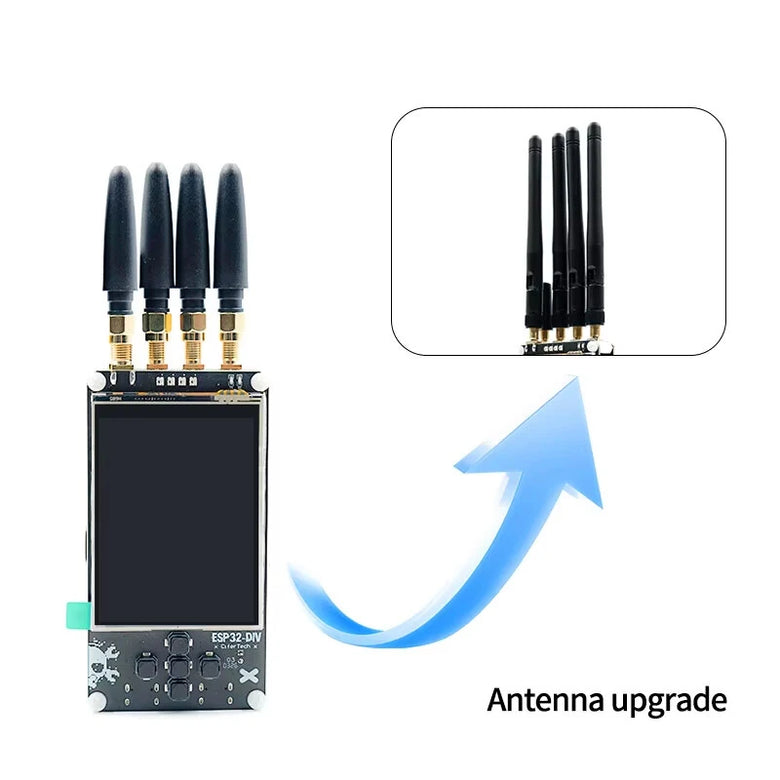 ESP32-DIV V2.0 Handheld Wireless Toolkit ESP32-S3 Core With 2.8-Inch Touchscreen NRF24L01 CC1101 Sub-GHz Wi-Fi BLE IR RF Signal Analyzer