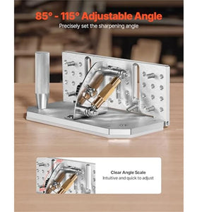 Belt Grinder Knife Jig Adjustable 85-115 Degree Aluminum Alloy Knife Sharpening Guide Compatible with Belt Sander Bench Grinder Knife Sharpener