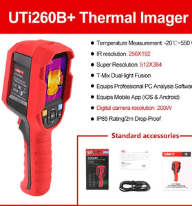 UNI-T UTi260B+ UTi165B+ Infrared Thermal Camera 256x192 ResolutionHandheld  Infrared Imager   -20 to 550Waterproof Heat Detection Pipeline Automotive Inspection Tool