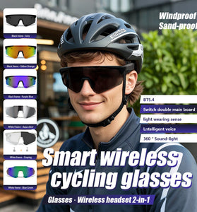 QY-Pro2 bluetooth 5.4 Smart Cycling Glasses with AI Voice Assistant UV Protection Windproof Sandproof 360 Surround Sound for Outdoor Sports