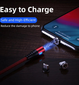 2.1A USB-A to iP/Micro/Type-C Magnetic Cable Fast Charging Copper Core Line 1M/2M Long for iPhone 15 14 13 for Samsung Galaxy S24 for Xiaomi Civi4 Pro for Huawei Pura70 Ultra