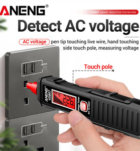ANENG VD807 Voltage Tester Pen High-Sensitivity Induction 12-300V Measurement Range with Sound and Light Alarm System LED Lighting Auto Power Off Safety Tool for Household and Professionals