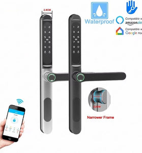 TTLOCK Smart Fingerprint Door Lock 5-in-1 Unlock IP66 Waterproof App Voice Remote Multifunctional Door Lock for Home Security