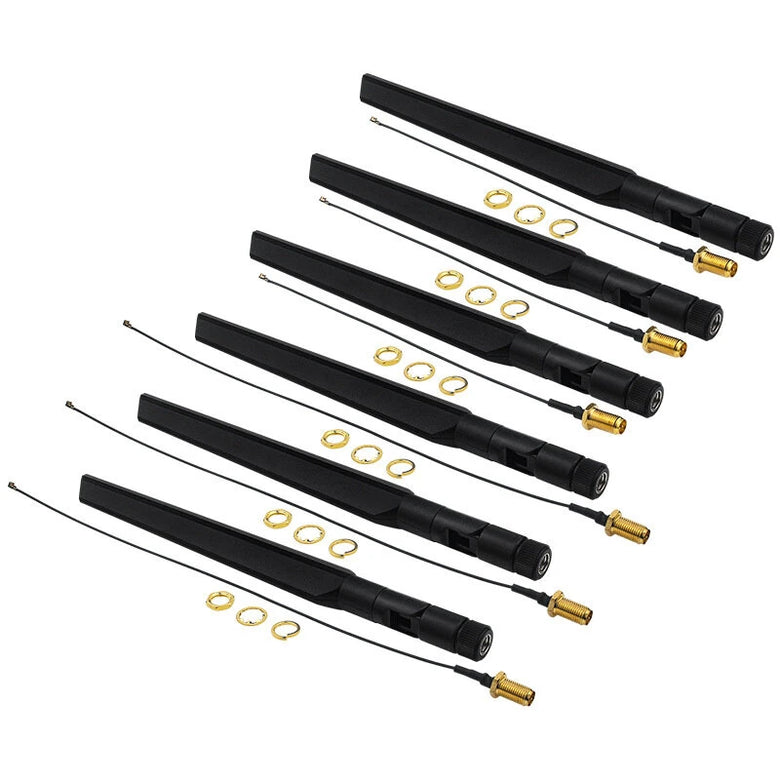 Banana Pi BPI-R4-NIC-BE14 WiFi 7 Module 6 Antennas High-Gain Long Short Cables Enhanced Connectivity