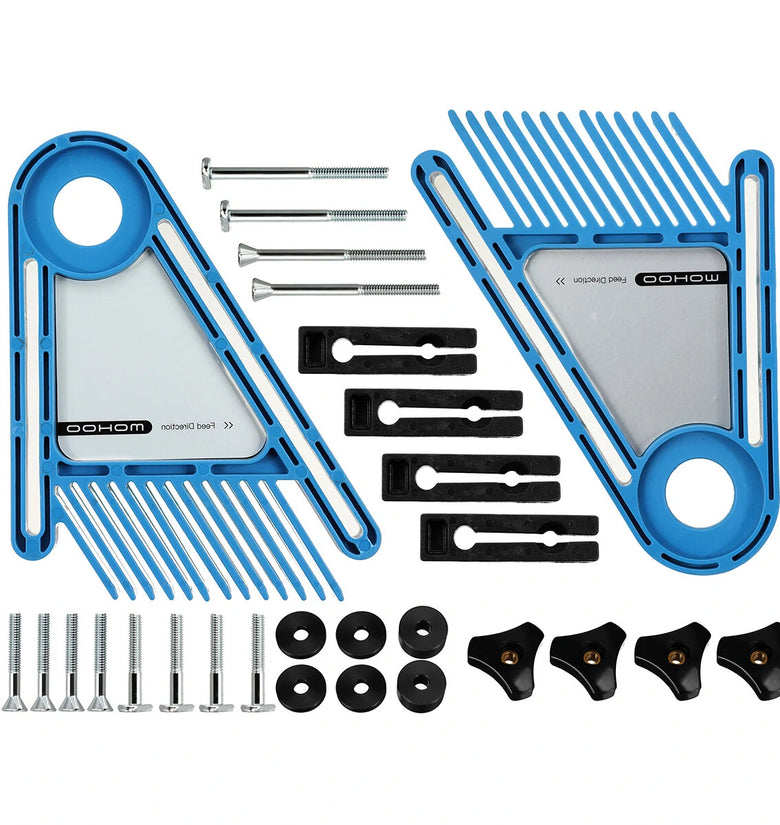 Mohoo Upgraded Double Feather Board Adjustable Woodworking Safety Device Feather-Loc for Router Table Saws