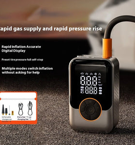 150PSI Portable Car Air Pump Electric Car Tire Car High Pressure Digital Display Inflatable Pump Built-in LED Light