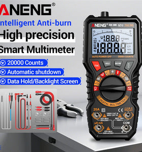 ANENG SZ11 SZ12 Pro Digital Multimeter 20000 Counts True RMS AC DC Voltage Current Resistance Capacitance Frequency Temperature Tester NCV Live Wire Detection Backlit LCD Auto Shutdown