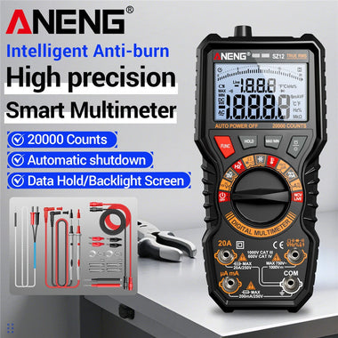 ANENG SZ11 SZ12 Pro Digital Multimeter 20000 Counts True RMS AC DC Voltage Current Resistance Capacitance Frequency Temperature Tester NCV Live Wire Detection Backlit LCD Auto Shutdown