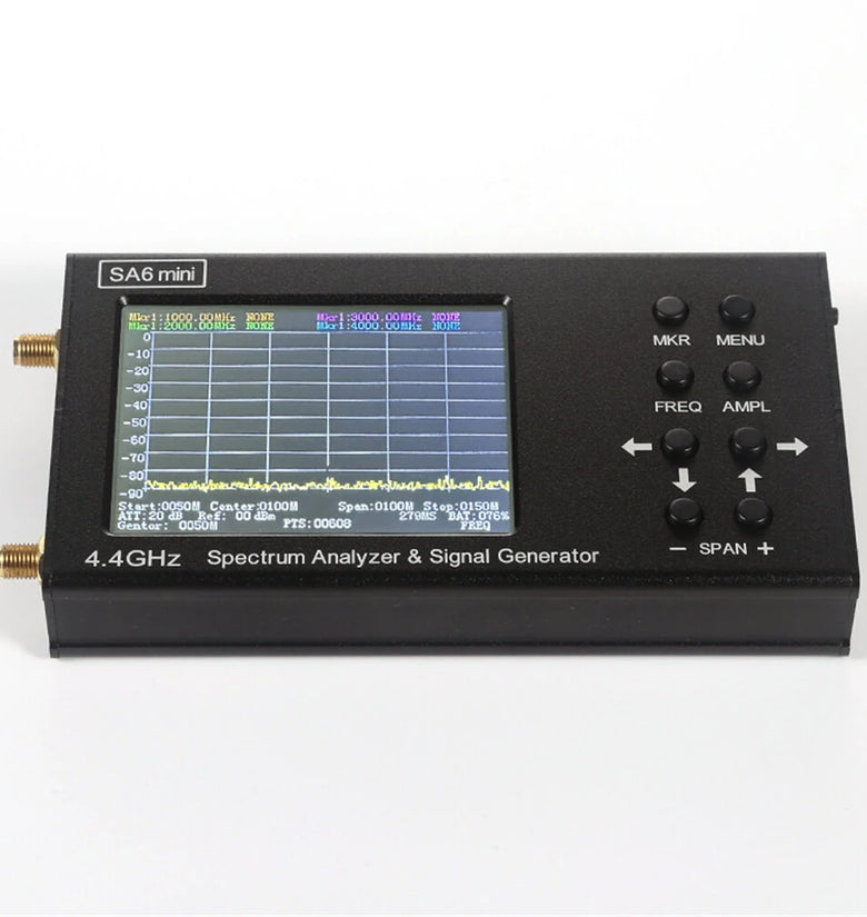 SA6 Mini Portable Spectrum Analyzer Wi-Fi CDMA Lab 35-4400Mhz 4.4GHz Signal Test Signal Generator