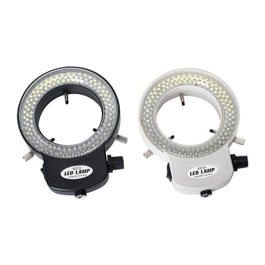 HAYEAR Adjustable 6500K 144 LED Ring Light Illuminator Lamp For Industry Stereo Microscope Lens Camera Magnifier 110V-240V Adapter