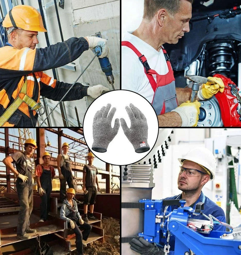 A Pair Of Cut Resistant Gloves Anti Cutting Level 5 Protection for Kitchen Meat Cutting / Woodworking Carving / Mandolin Slicing