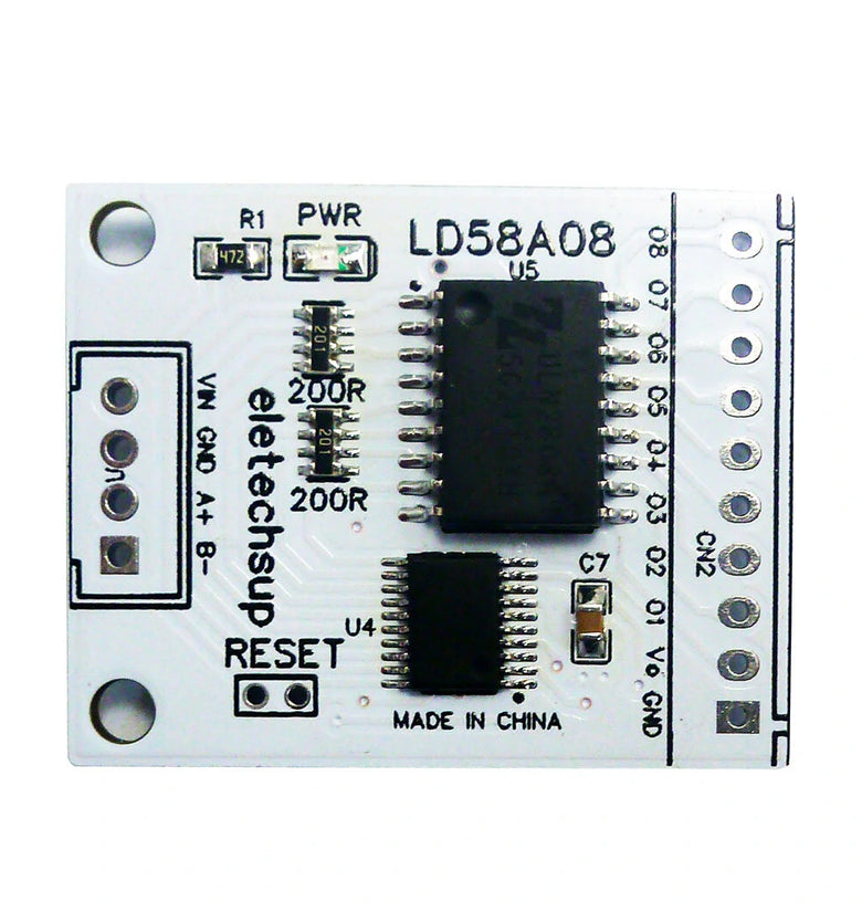 8ch RS485 Modbus RTU DO/PWM Output Multifunction MOS Driver Board for Multilayer Signal Lights LED Relay Solenoid Valves Motor