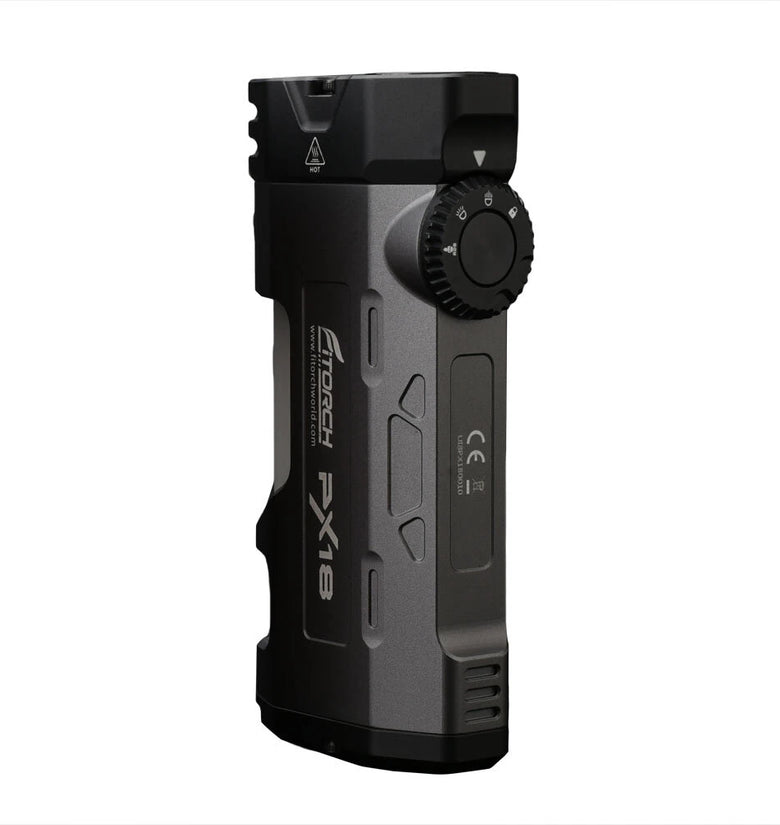 Fitorch PX18 3500 Lumens Magnetic Flashlight with RGB Modes Multi Light Source 5000mAh USB-C Rechargeable IP67 Waterproof for Outdoor