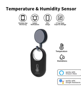 Tuya Zigbe Hanging Temperature Humidity Sensor Removeable Smart Life Thermometer Detector Voice Control with Alexa Google Home