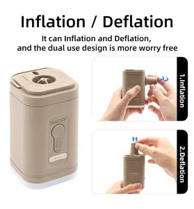 Portable Electric Pump for Inflation and Extraction USB Lithium-ion Battery with LED Light Mini Portable Vacuum Pump Blow Up Pool Raft Bed Boat Toys Vacuum Bags Yoga Exercise Ball