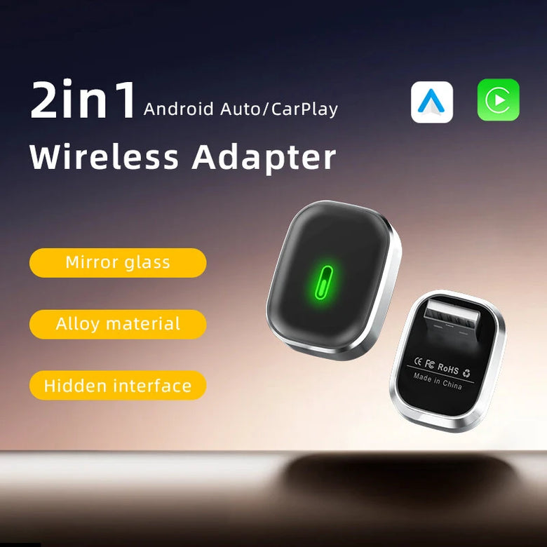 BABAOLONG Smart Car Connected Box Wireless Android Auto CarPlay BT 4.2 Chip 5.8GHz Dual-Band SOC Compact Plug and Play Hidden USB Design Safe Driving Voice Assistant