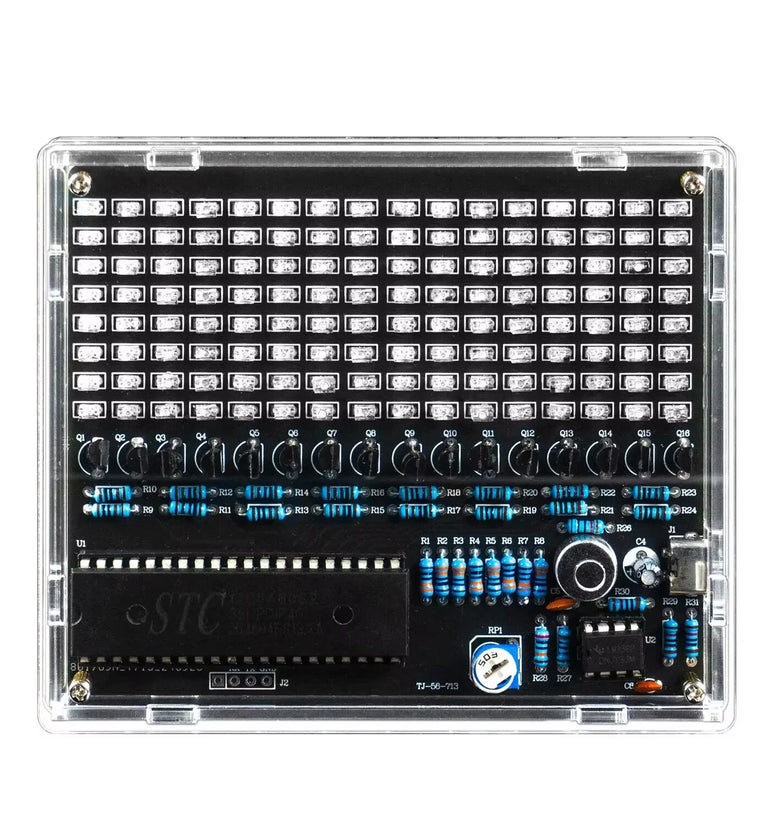 Sound Control Music Spectrum Kit DC5V DIY LED Rhythm Light Display USB Audio Visualizer Electronic Assembly Project Soldering Practice