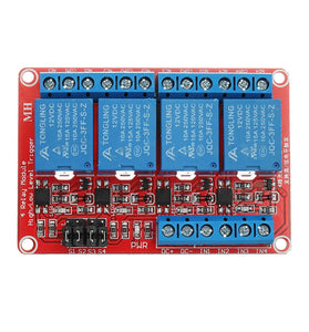 5Pcs DC12V 4 Channel Level Trigger Optocoupler Relay Module Power Supply Module Geekcreit for Arduino - products that work with official Arduino boards