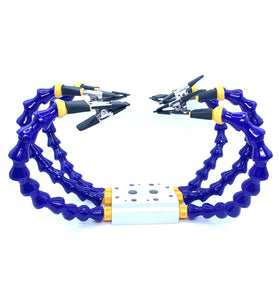 Two/Four/Six Brackets Benches Vise Table Clamp with Flexible Arm Aluminum Alloy Clamp Soldeirng Iron Holder Printed Circuit Board Welding Repairs