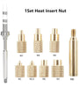 TS100 Hot Melt Nut Insertion Kit Brass CNC Precision for M2 M3 M4 M5 M6 M8 Compatible with 936 Soldering Iron Tips
