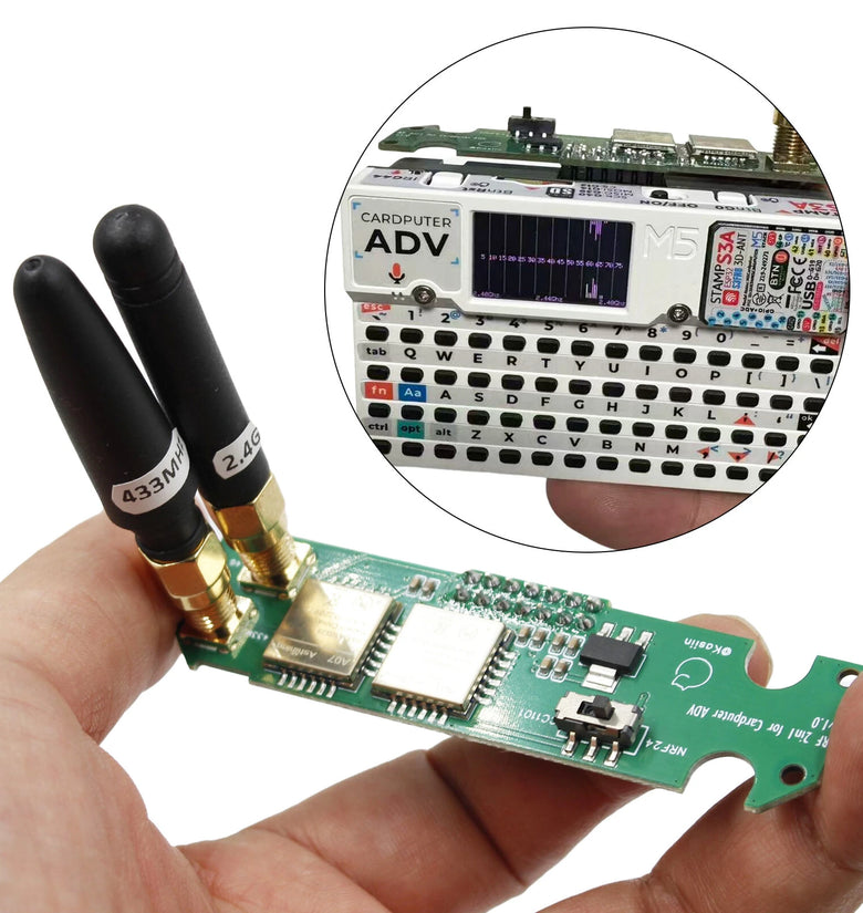M5Stack Cardputer ADV Dual RF Module CC1101 NRF24 SubGHz 24GHz Wireless Signal Transceiver Compatible with Bruce Firmware