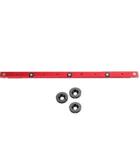 Red 300-880mm Aluminum Alloy Rail Miter Bar Slider Sliding Bar Table Saw Gauge Rod Miter Gauge for T-slot T-track Miter Track Jig Fixture Slot Router Table Woodworking Tool