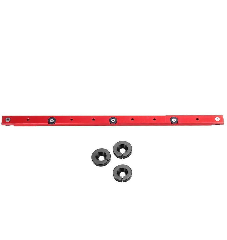 Red 300-880mm Aluminum Alloy Rail Miter Bar Slider Sliding Bar Table Saw Gauge Rod Miter Gauge for T-slot T-track Miter Track Jig Fixture Slot Router Table Woodworking Tool