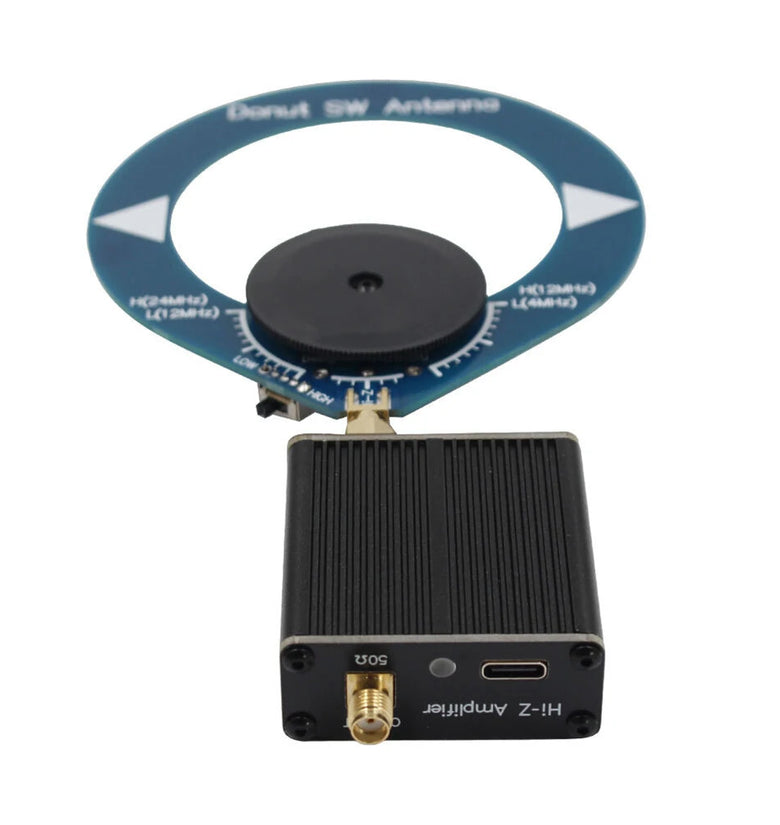 High-Impedance Amplifier 1M Input 50 Output 0dB Gain 300MHz Bandwidth Long-Lasting Battery Universal Compatibility Ideal for SDR HackRF One Donut Antenna Mini Loop Radio Reception