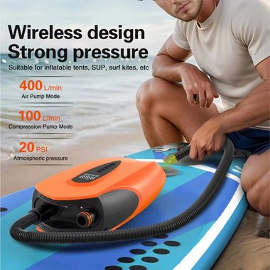 20PSI Electric SUP Air Pump for Paddle Board 12000mAh Cordless 12V DC for SUP Inflator with Auto Shut Off for Kayak Inflatables