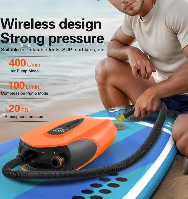 20PSI Electric SUP Air Pump for Paddle Board 12000mAh Cordless 12V DC for SUP Inflator with Auto Shut Off for Kayak Inflatables