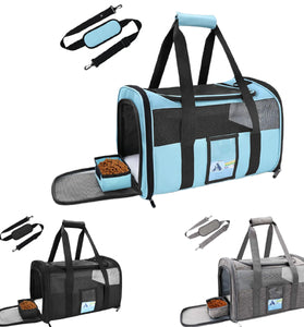 Pet Carrier Airline Approved, Soft-Sided Cat Carriers for Medium Cats Small Cats, Softy Dog Carriers for Small Dogs Medium Dogs