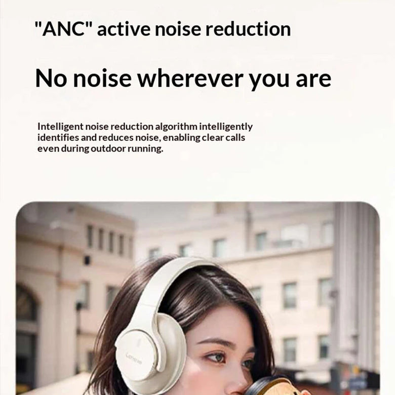 Lenovo EH150 ANC Headset Wireless bluetooth Headphone 40mm Driver Low Delay Foldable Design Over-ear Sports Headphones