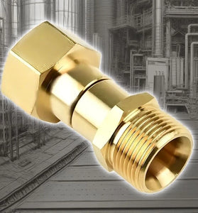 360 Degree M22 Pressure Washer Attachment Reliable Brass Swivel Connector for High Pressure Hose Anti Kink Tool