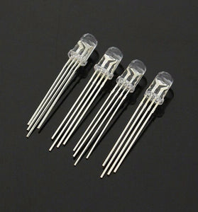 50pcs LED RGB Common Cathode 4-Pin F5 5MM Diode